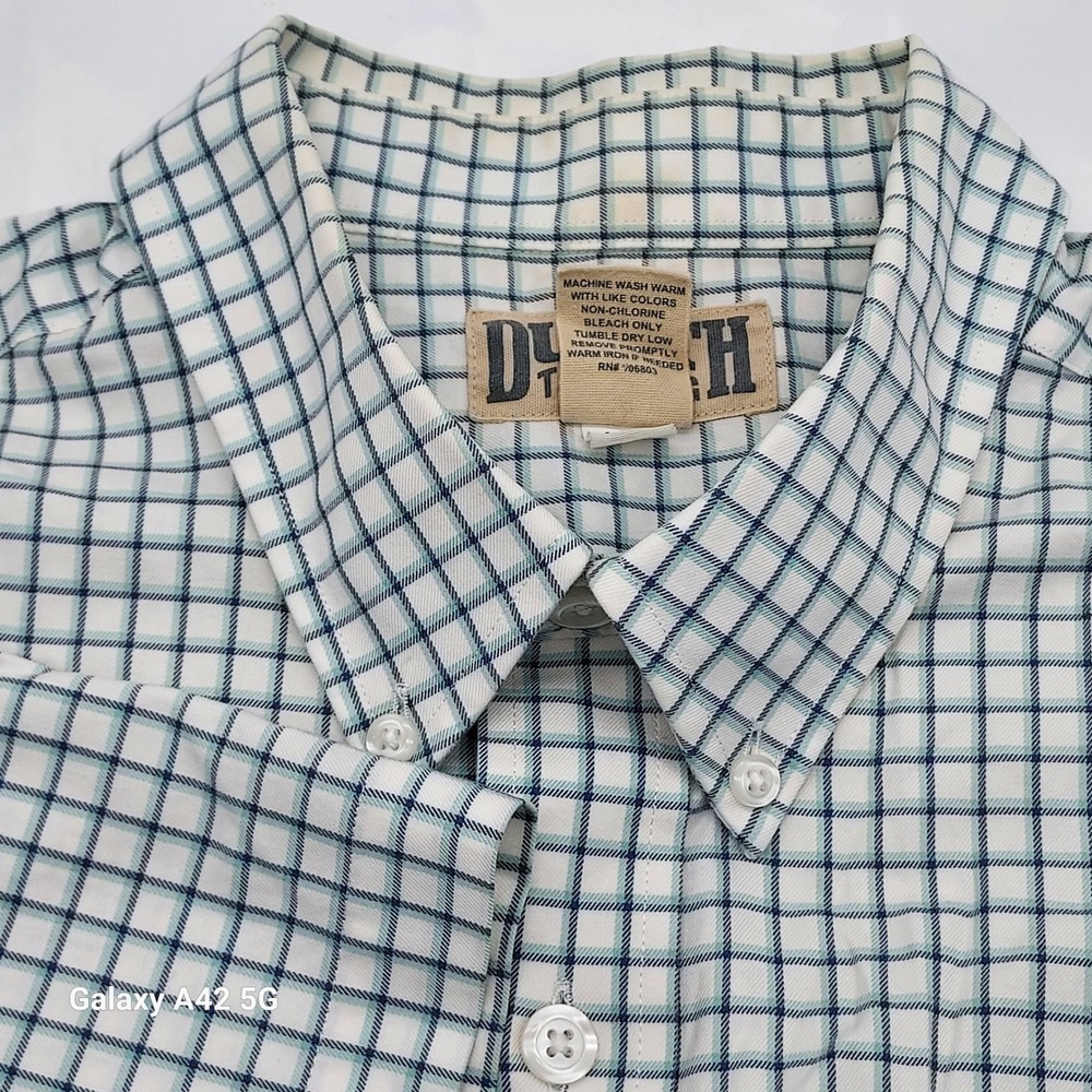 Duluth‎ Trading Co Mens L Plaid Short Sleeve Button Down Casual Shirt
